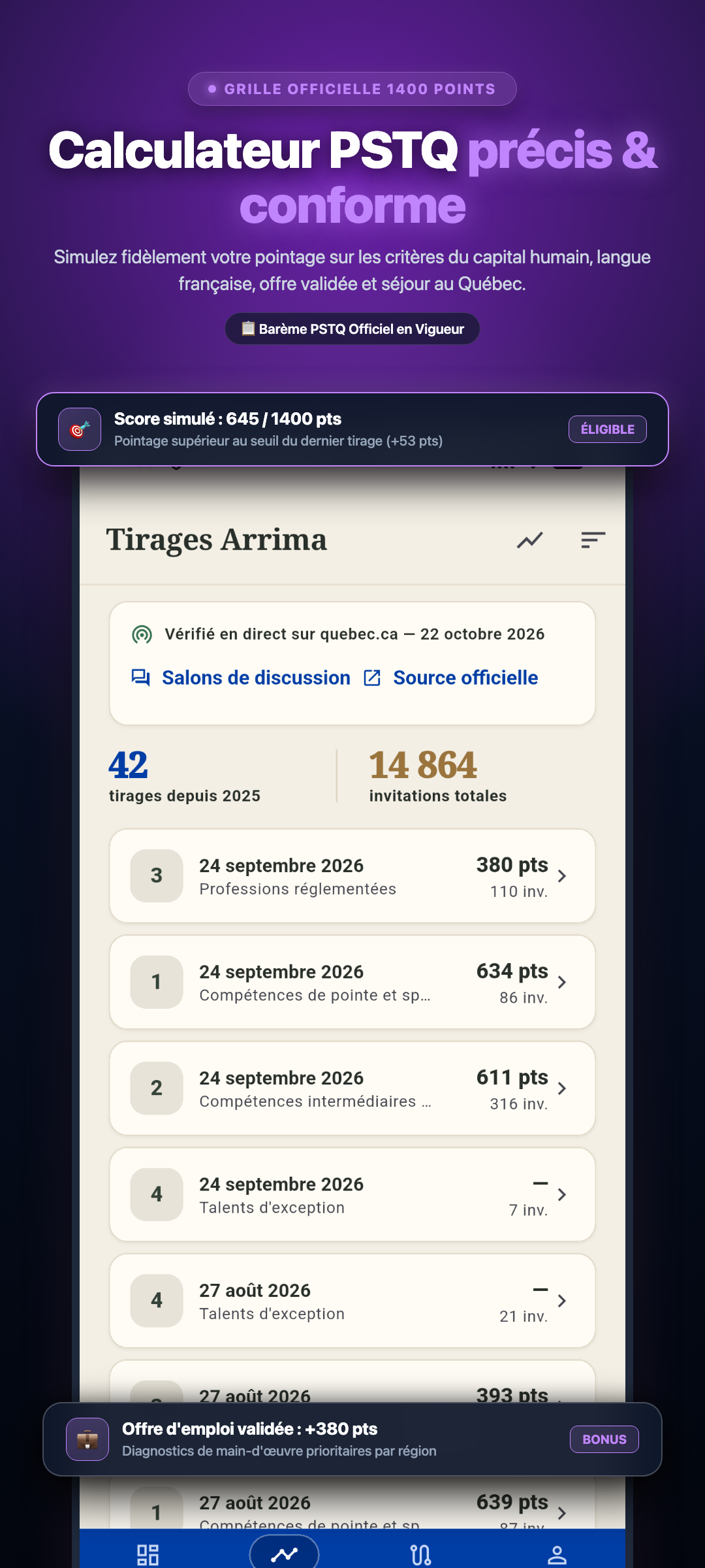 Capture 4 Calculateur PSTQ